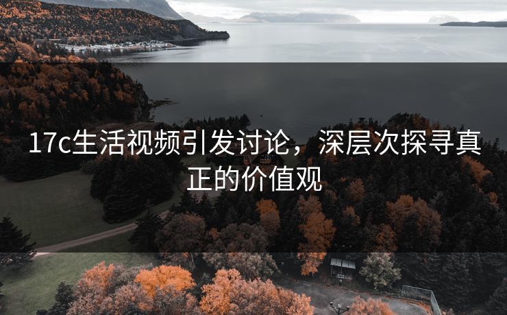 17c生活视频引发讨论，深层次探寻真正的价值观