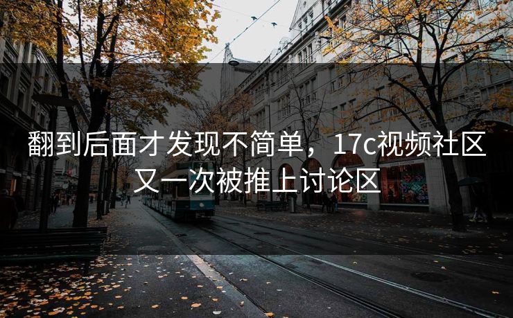 翻到后面才发现不简单，<strong>17C</strong>视频社区又一次被推上讨论区